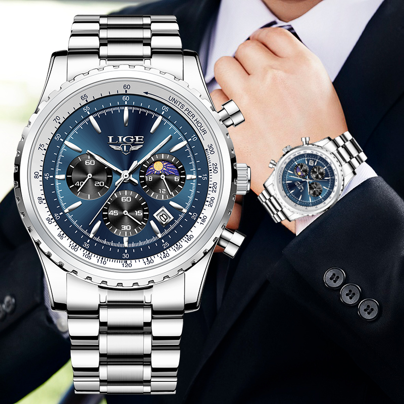 LIGE Brand Luxury Quartz Man W - Luxury Watch Maker recensione e prezzo